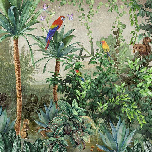 Papier peint Jungle Parrot - Muralconcept