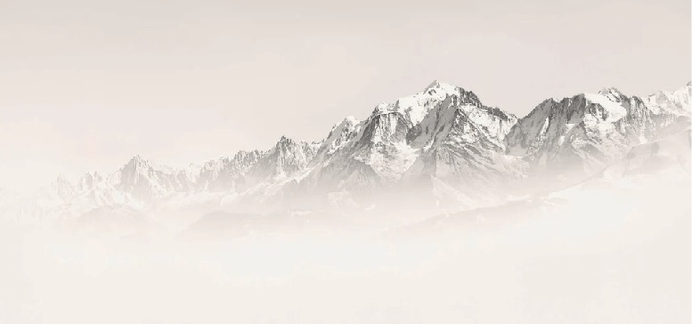 Papier peint Mont Blanc dans la brume sépia
