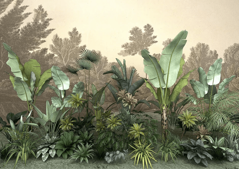 Papier peint restaurant jungle tendance indonésia, XXL, tendance