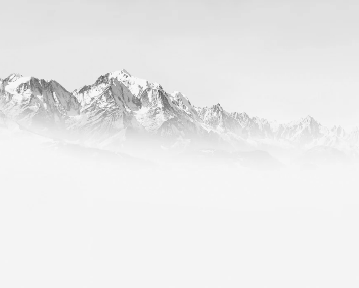 Papier peint matin brumeux Mont Blanc