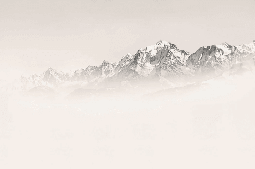 Papier peint Mont Blanc dans la brume sépia - Muralconcept