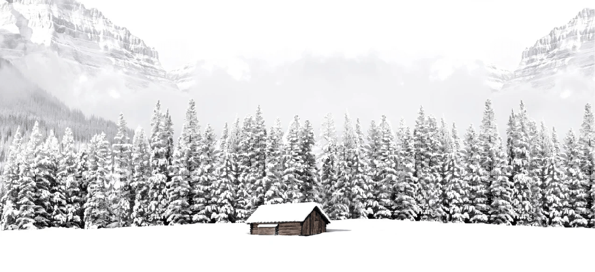 Papier peint panoramique chalet en montagne, XXL, tendance