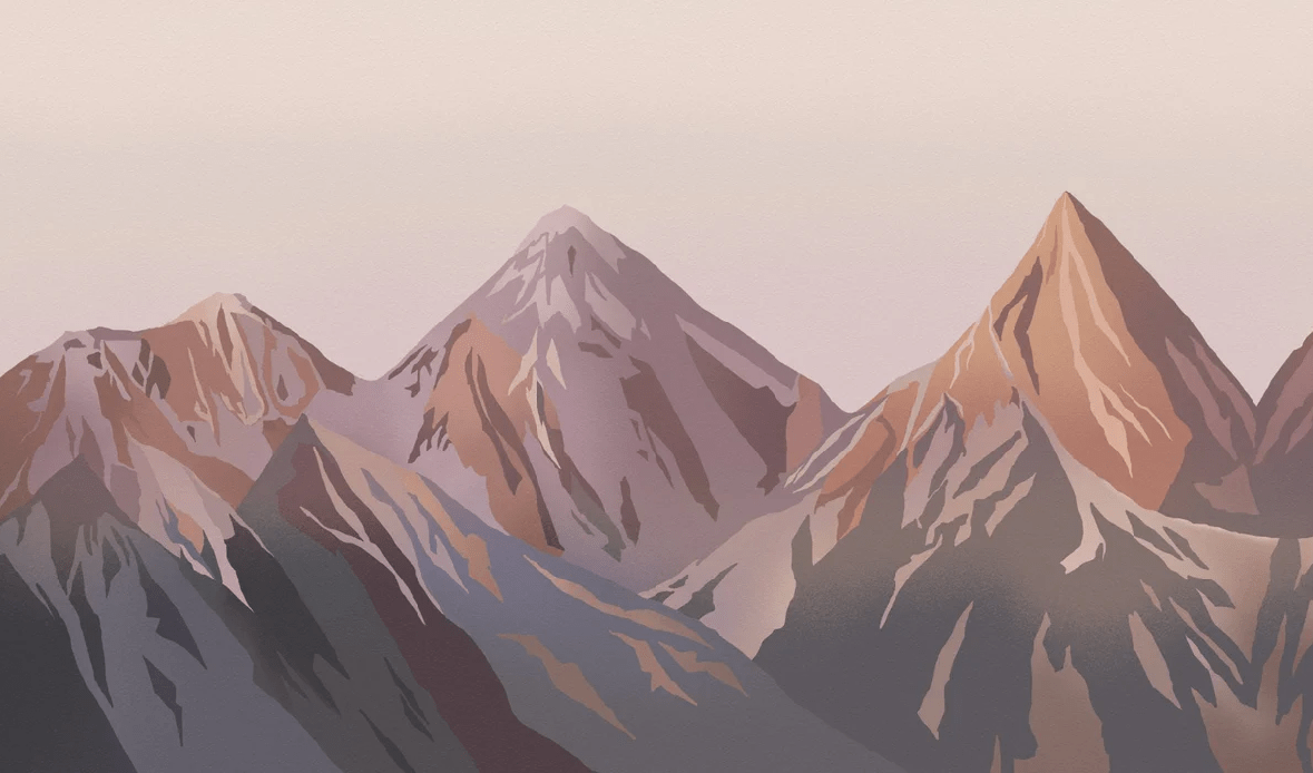 Papier peint panoramique - Lumière sur les cimes
