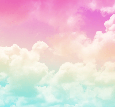 Papier peint nuage rose et bleu tendance - Muralconcept