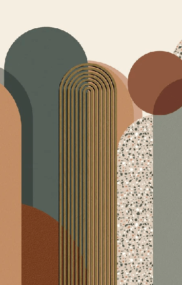 Papier peint Art déco graphique tendance - Muralconcept