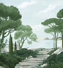 Wallpaper stroll through the green creeks