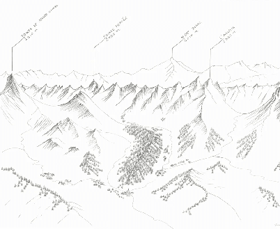 Papier peint montagne – La Clusaz et ses sommets - Muralconcept