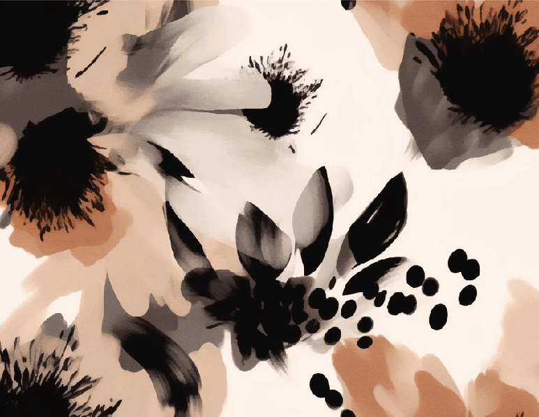 Papier peint fleur hypnotique