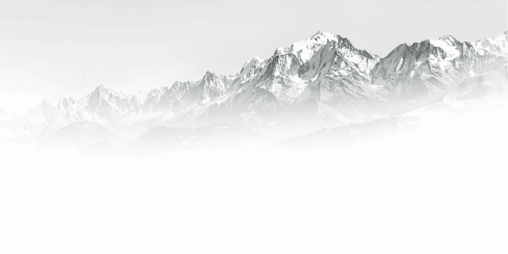 Papier peint Mont Blanc dans la brume noir et blanc