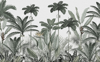 Papier peint panoramique jungle tree, XXL, tendance