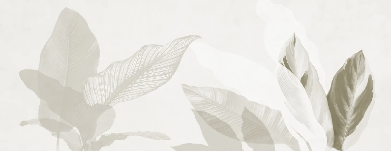 Papier peint feuillage moderne sépia - Muralconcept