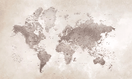 Papier peint carte du monde intemporel - Muralconcept
