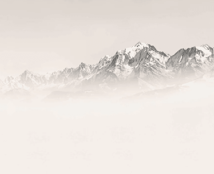 Papier peint Mont Blanc dans la brume sépia - Muralconcept