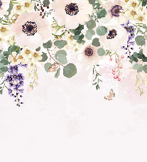Papier peint salle de bain fleurs merveilleuses