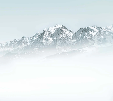 Papier peint Mont Blanc dans la brume bleu - Muralconcept