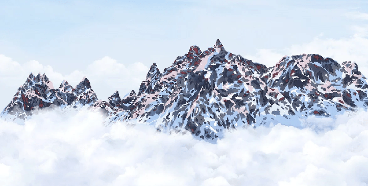 Papier peint Mont Blanc toile des Cimes
