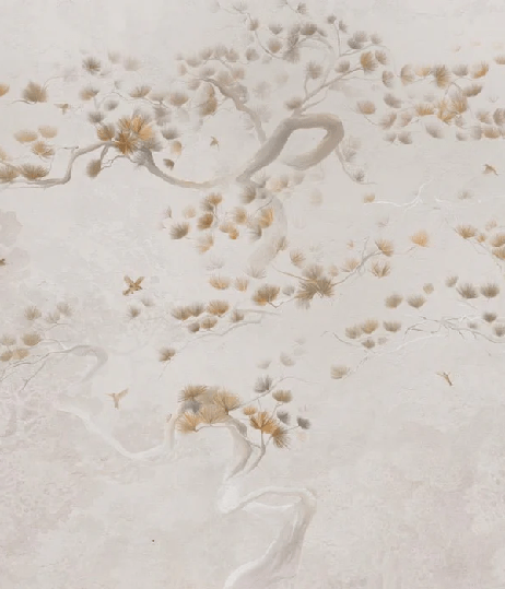 Papier peint japonisant - Brume de pins, XXL, tendance