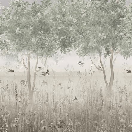 Papier peint panoramique clairière - Muralconcept