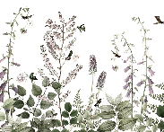 Papier peint fille douceur mauve - Muralconcept