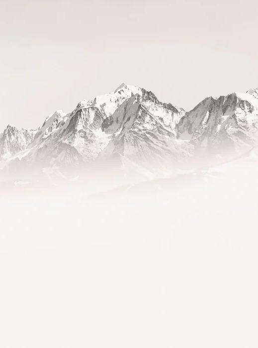 Papier peint matin brumeux Mont Blanc