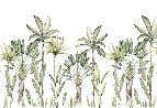 Papier peint tropical aquarelle - Muralconcept