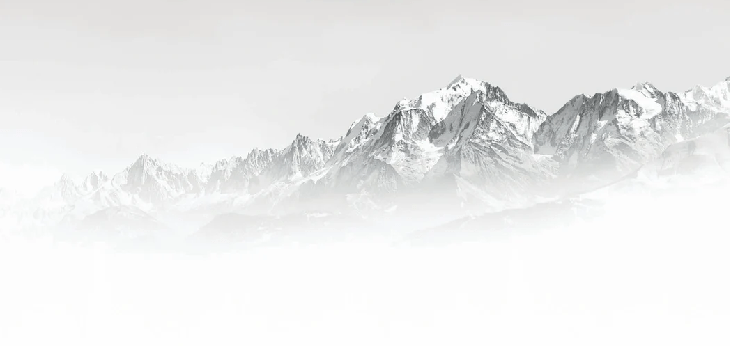 Papier peint Mont Blanc dans la brume noir et blanc - Muralconcept