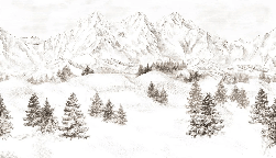 Papier peint montagne massif des Alpes - Muralconcept