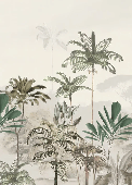 Papier peint panoramique jungle eden vert - Muralconcept