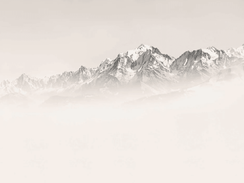 Papier peint Mont Blanc dans la brume sépia - Muralconcept