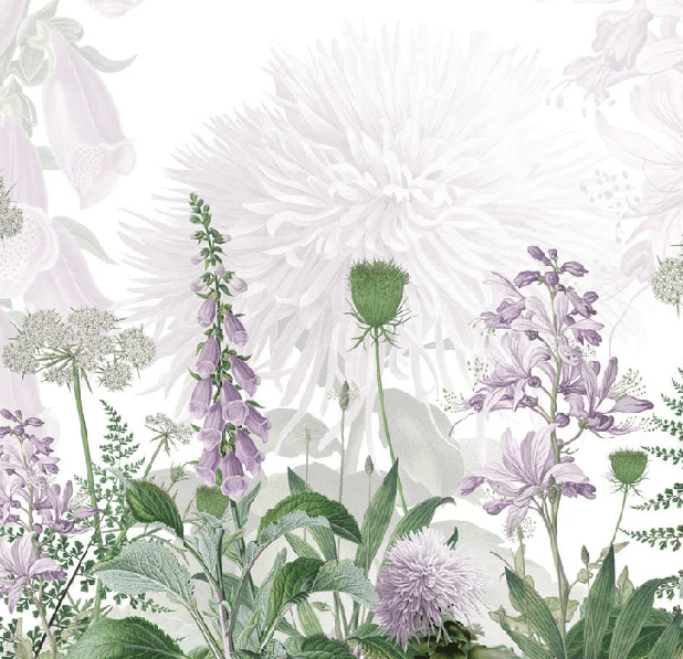 Papier peint fleur danse des clochettes - Muralconcept