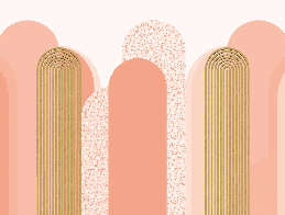 Papier peint Art déco graphique tendance rosé - Muralconcept