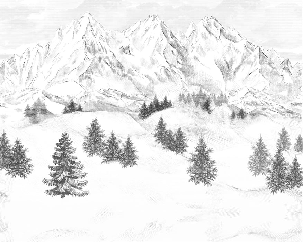 Papier peint montagne sommets de Chamonix, XXL, tendance