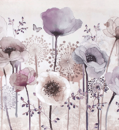 Papier peint Fleur Parme, XXL, tendance