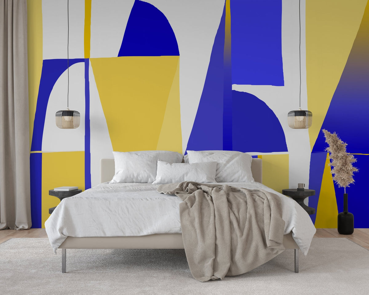 Memphis majorelle style wallpaper