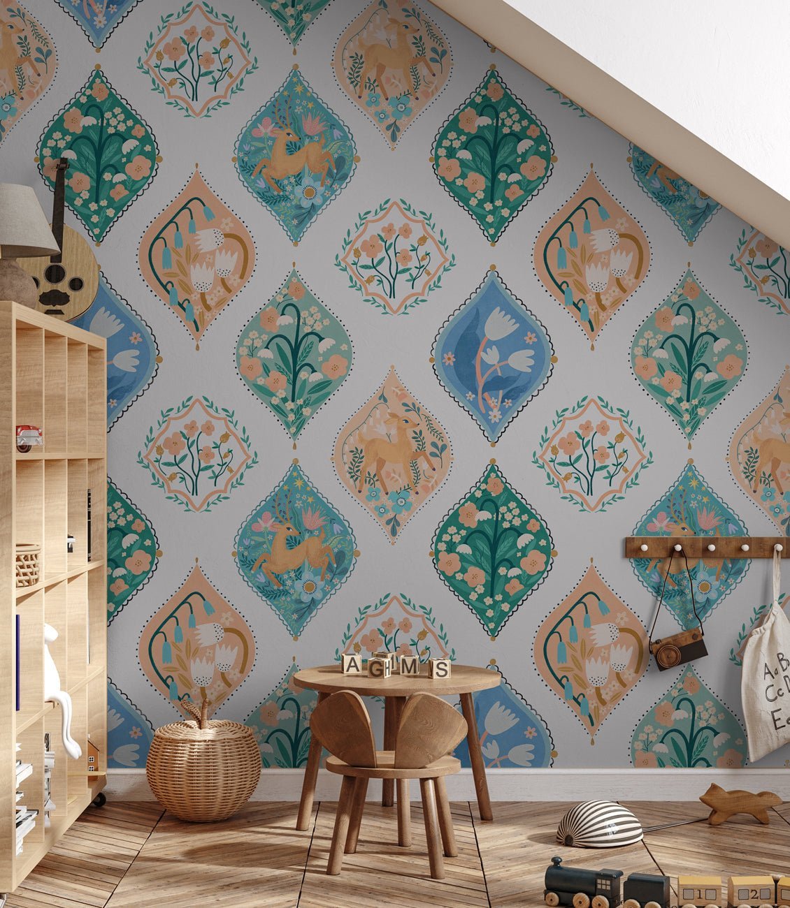 Papier peint enfant arabesque magique - Muralconcept