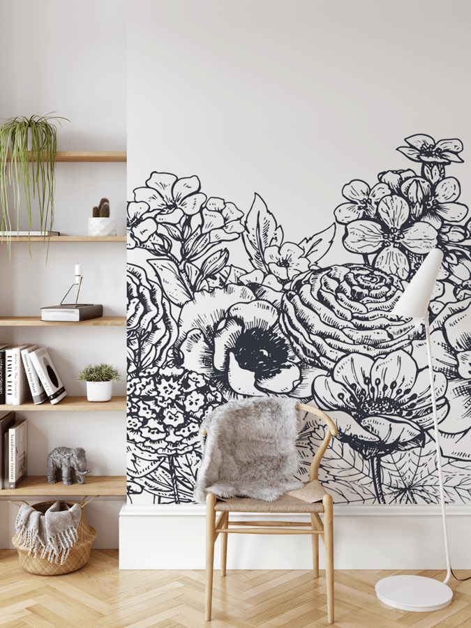 Papier peint panoramique la gravure - Muralconcept