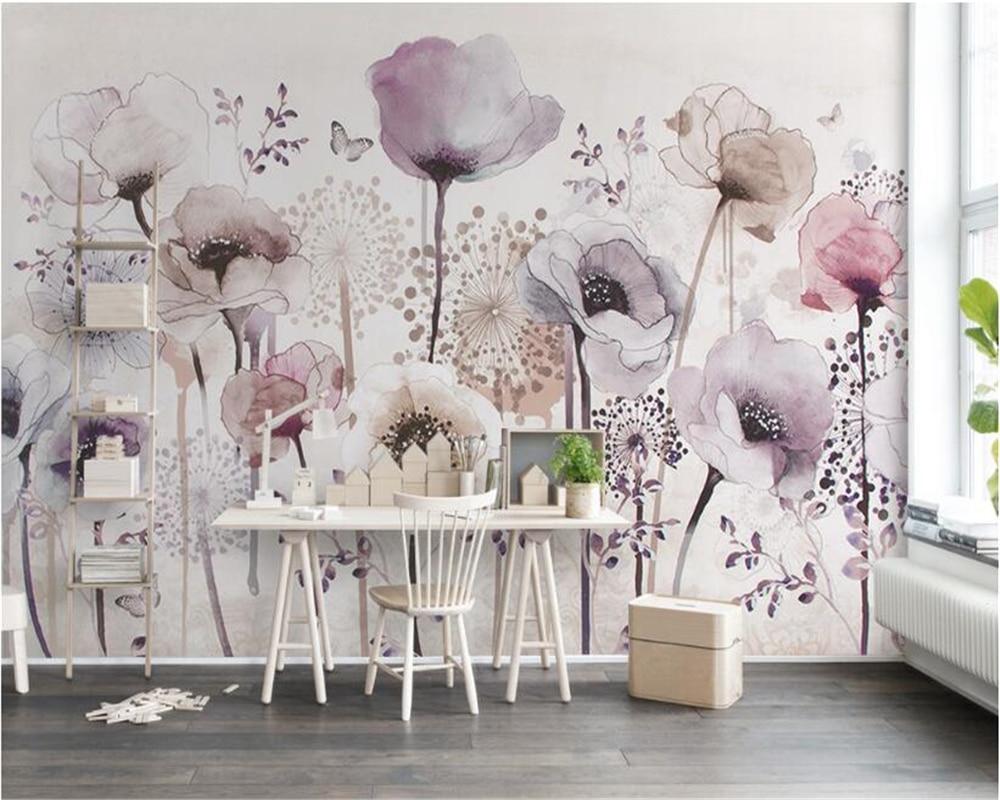 Fleur Parme wallpaper