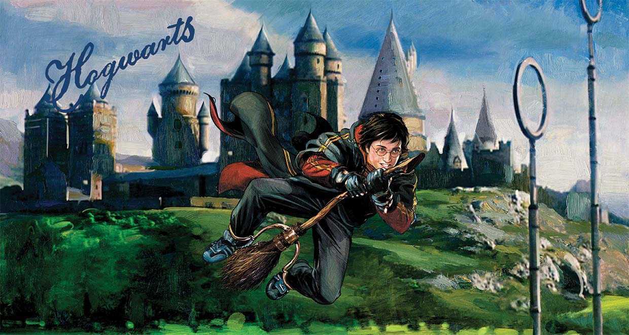 Papier peint panoramique Harry Potter match de quidditch peinture, XXL, tendance
