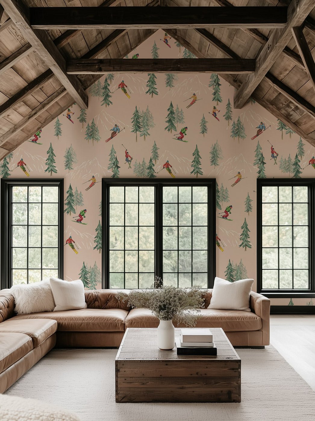 Papier peint Alpine glisse pêche, XXL, tendance