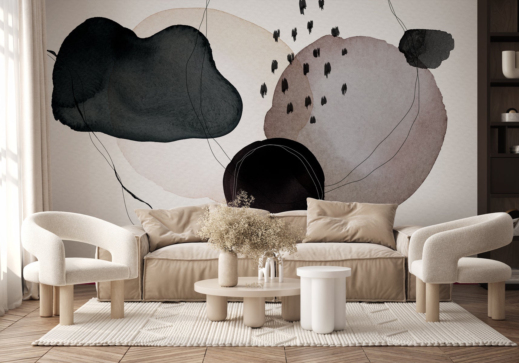 Papier peint moderne aquarelle, XXL, tendance