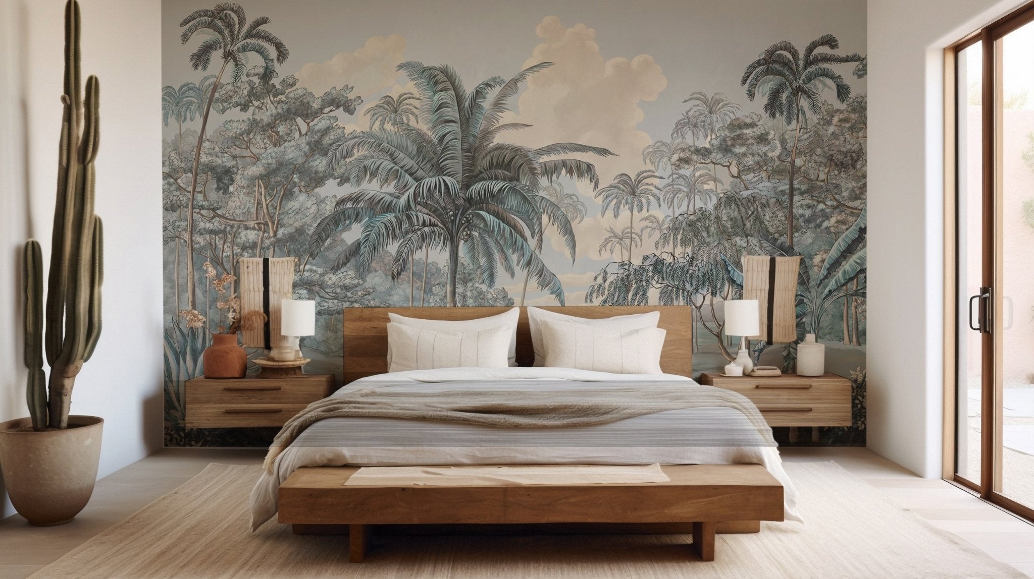 Papier peint paysage Célèbes bleuté, XXL, tendance