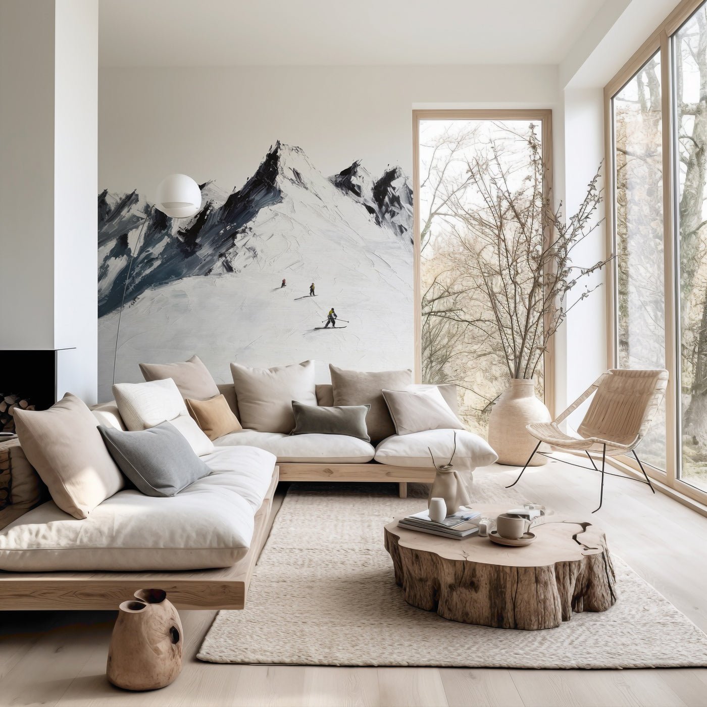 Papier peint ski alpinisme en montagne, XXL, tendance