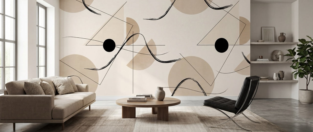 Papier peint motif graphique bold