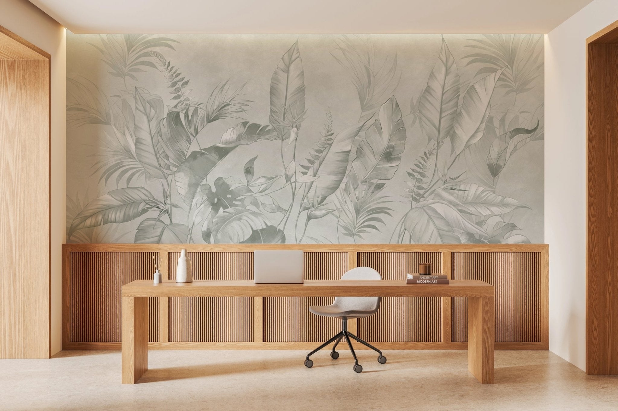 Papier peint élégante jungle sauge, XXL, tendance