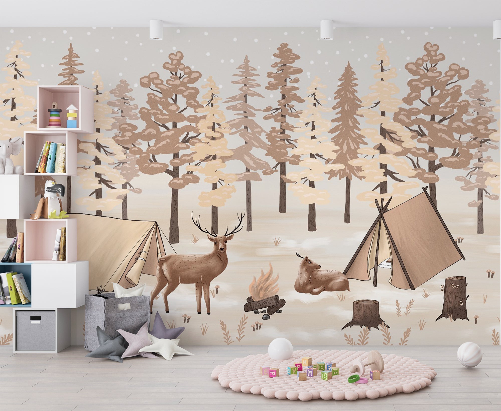 Papier peint enfant scandinave féérie suédoise - papier peint sur mesure francais - muralconcept