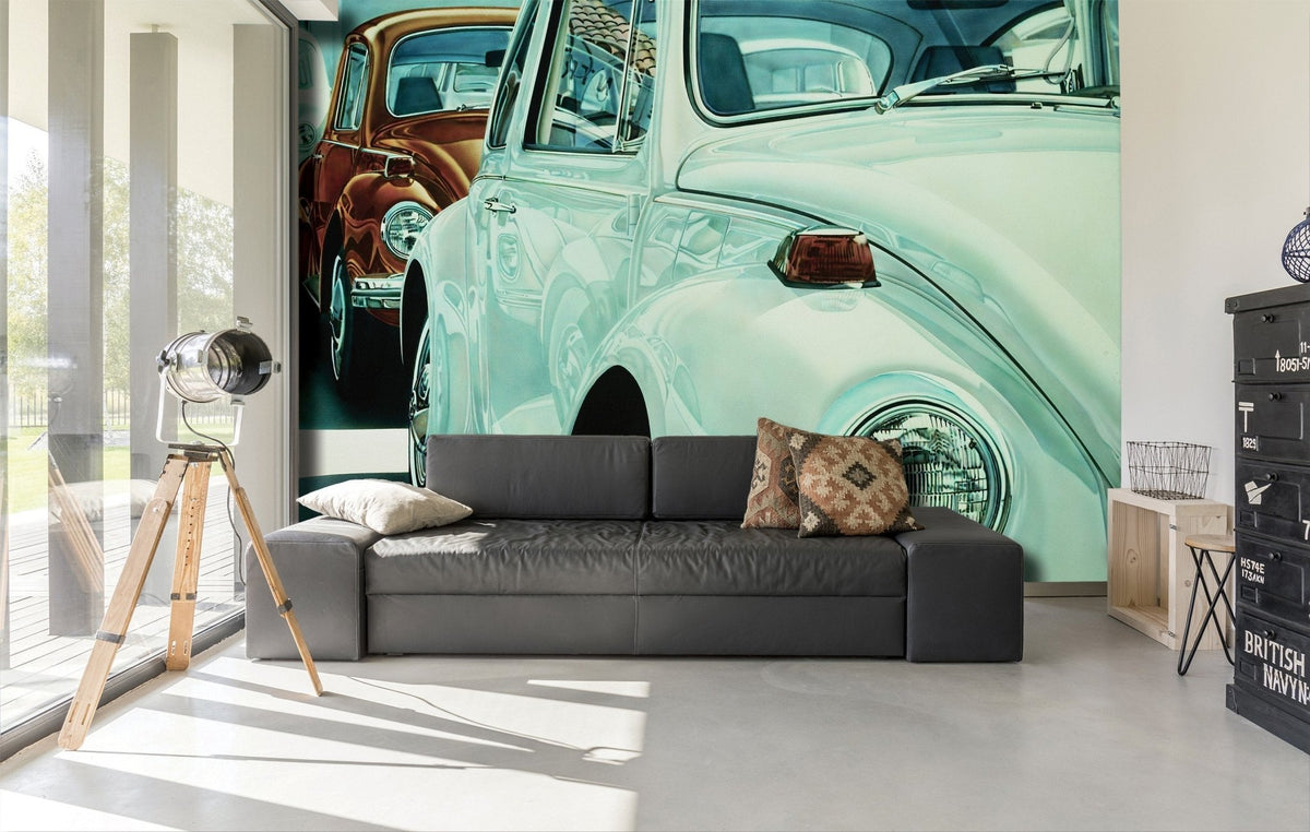 Papier peint duo automobile vintage