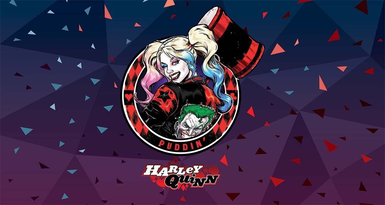 Papier peint panoramique BD harley quinn icone pop rock - papier peint sur mesure francais - muralconcept