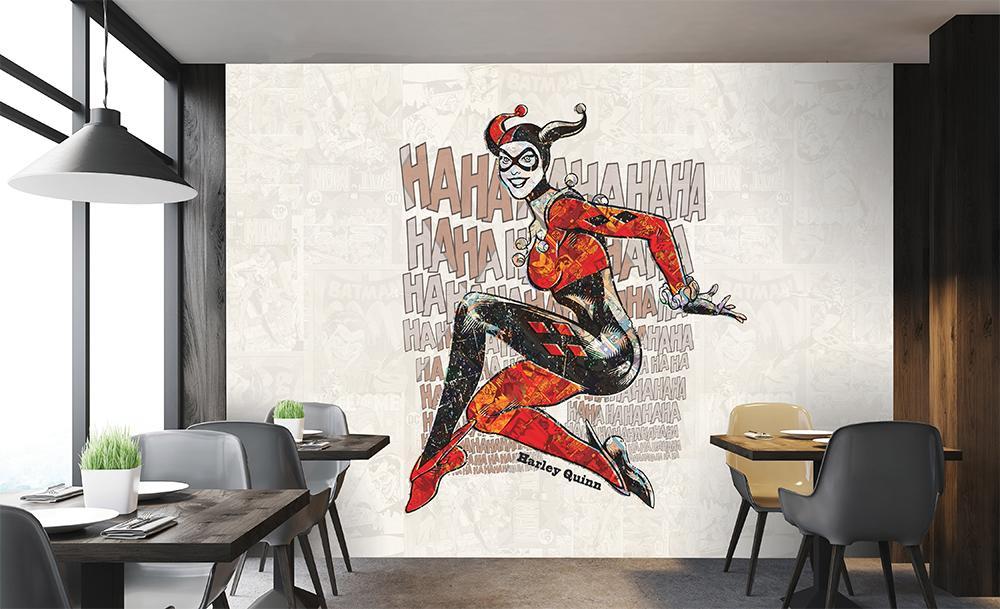 Papier peint panoramique BD harley quinn vintage - papier peint sur mesure francais - muralconcept