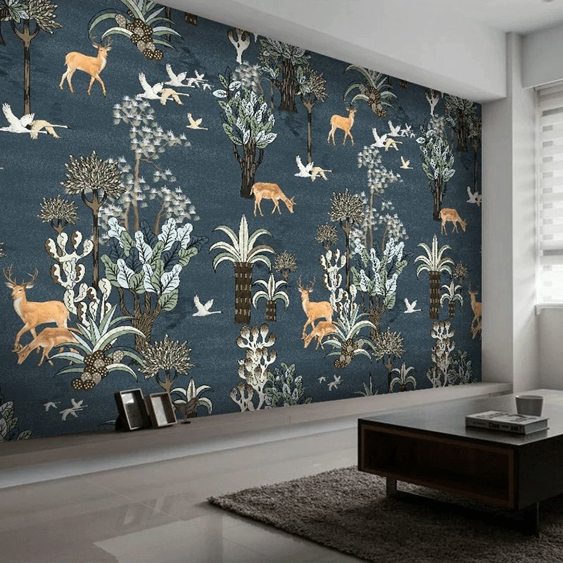 Papier peint Parc aux biches & Cerfs - papier peint sur mesure francais - muralconcept