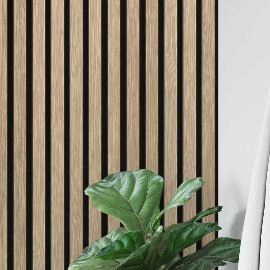 Papier peint tasseau de bois chêne effet - papier peint sur mesure francais - muralconcept